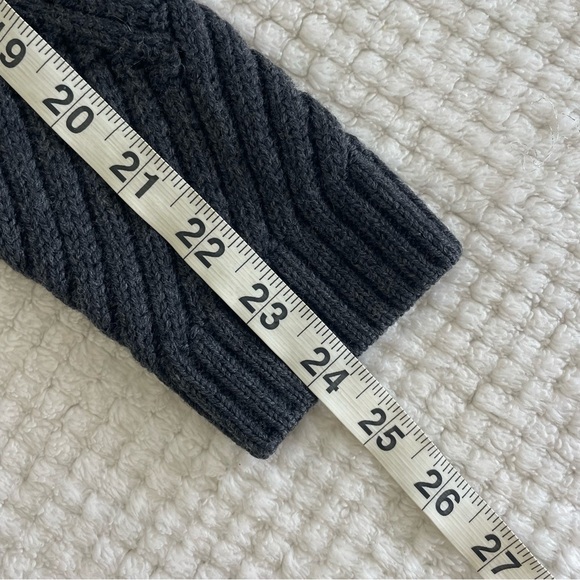 Rag Bone Merino Wool Sweater XXS Gray Ribbed Chunky Knit Cowl Neck Cozy Pullover - Picture 14 of 15